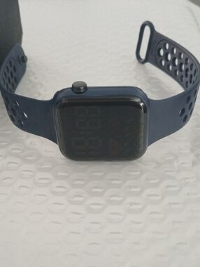 Smart Fitness Watch with Navy Sport Band